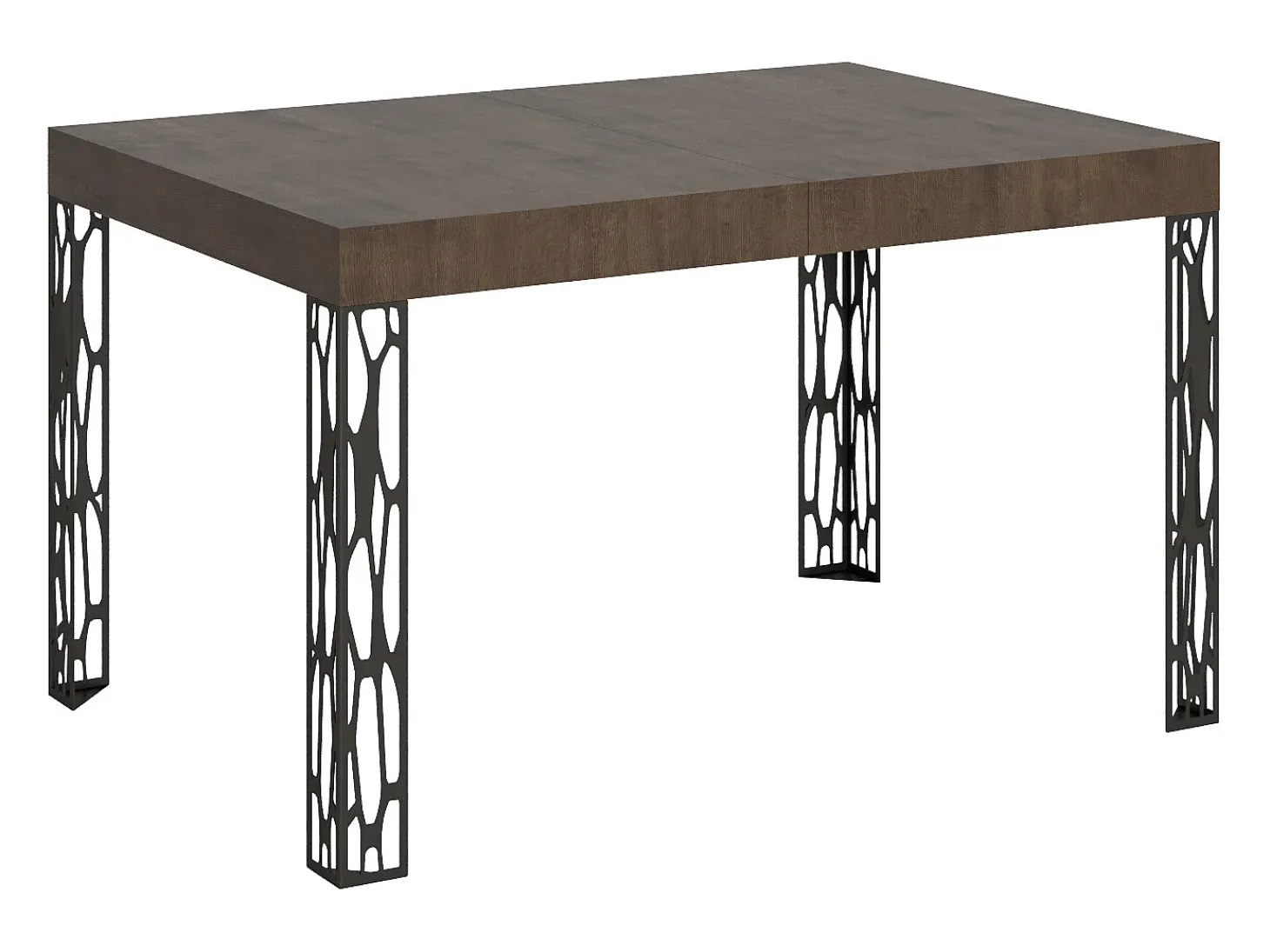 Mesa extensible 90x120/224 cm Ghibli Nogal estructura Antracita