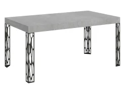 Mesa extensible 90x160/264 cm Ghibli Cemento estructura Antracita