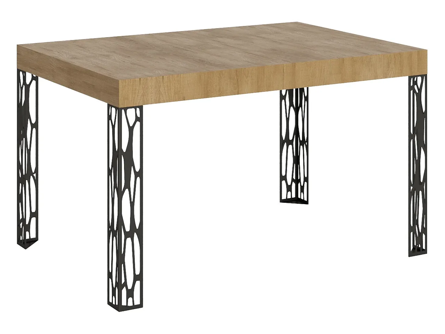 Mesa extensible 90x120/224 cm Ghibli Roble Natural estructura Antracita
