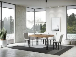 Mesa extensible 90x120/224 cm Ghibli Roble Natural estructura Antracita
