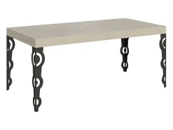 Mesa extensible 180/284x90 cm Karamay cachemira patas antracita