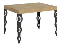 Mesa extensible 70x110/194 cm Karamay Roble Nature Estructura Antracita