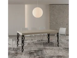 Mesa extensible 90x200/304 cm Karamay Premium cachemira patas antracita