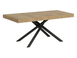 Mesa extensible 120/224x90 cm Karida Premium roble natural patas antracita