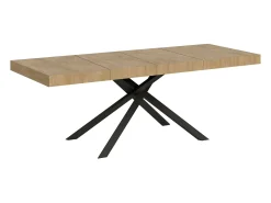 Mesa extensible 180/284x90 cm Karida Premium roble natural patas antracita
