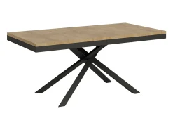Mesa extensible 180/284x90 cm Karida Evolution roble natural estructura et patas antracita