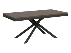 Mesa extensible 180/440x90 cm Karida Evolution nogal estructura et patas antracita