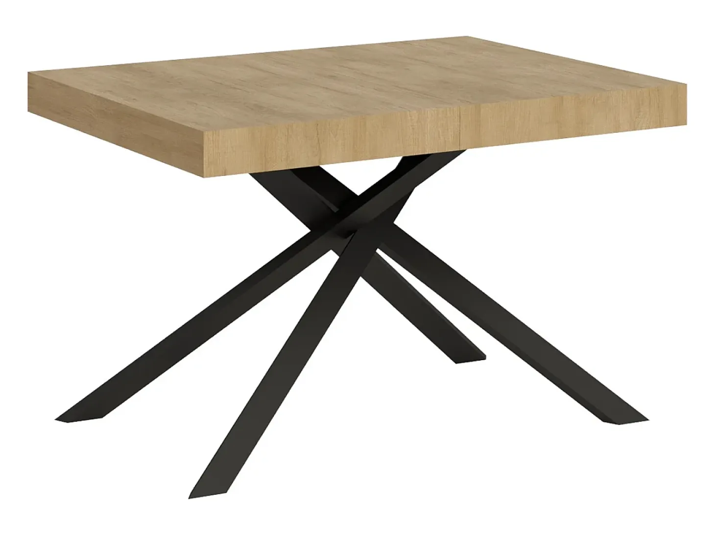 Mesa extensible 120/224x90 cm Karida roble natural patas antracita