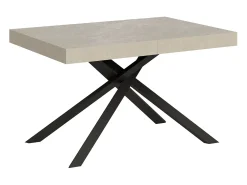 Mesa extensible 120/380x90 cm Karida cachemira patas antracita