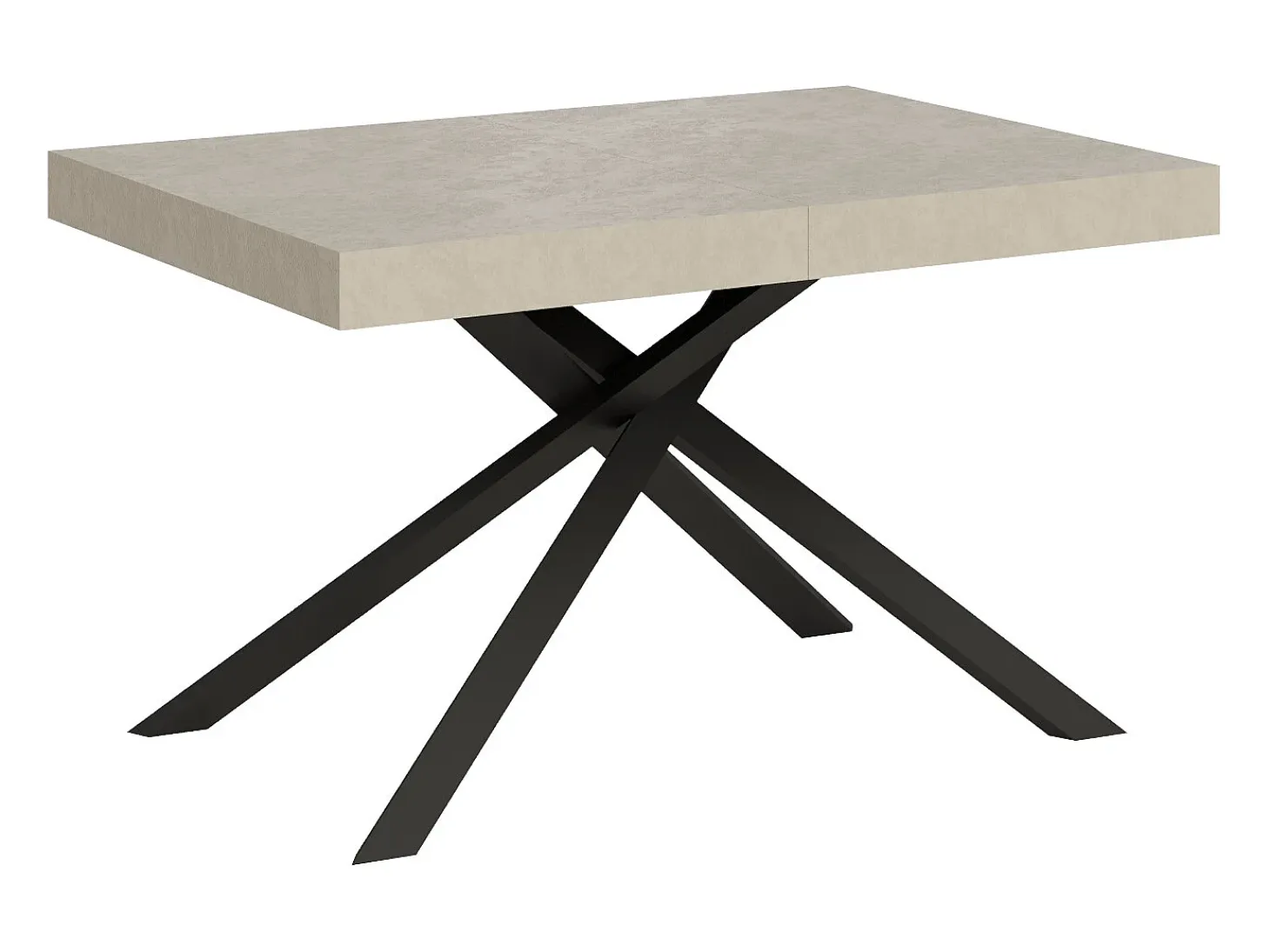 Mesa extensible 120/380x90 cm Karida cachemira patas antracita
