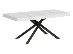Mesa extensible 130/234x90 cm Karida Premium fresno blanco patas antracita
