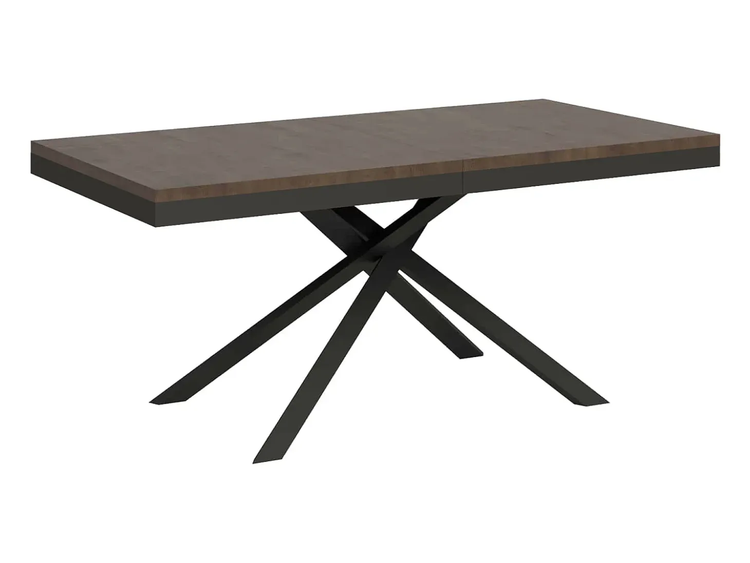 Mesa extensible 180/284x90 cm Karida Evolution nogal estructura et patas antracita