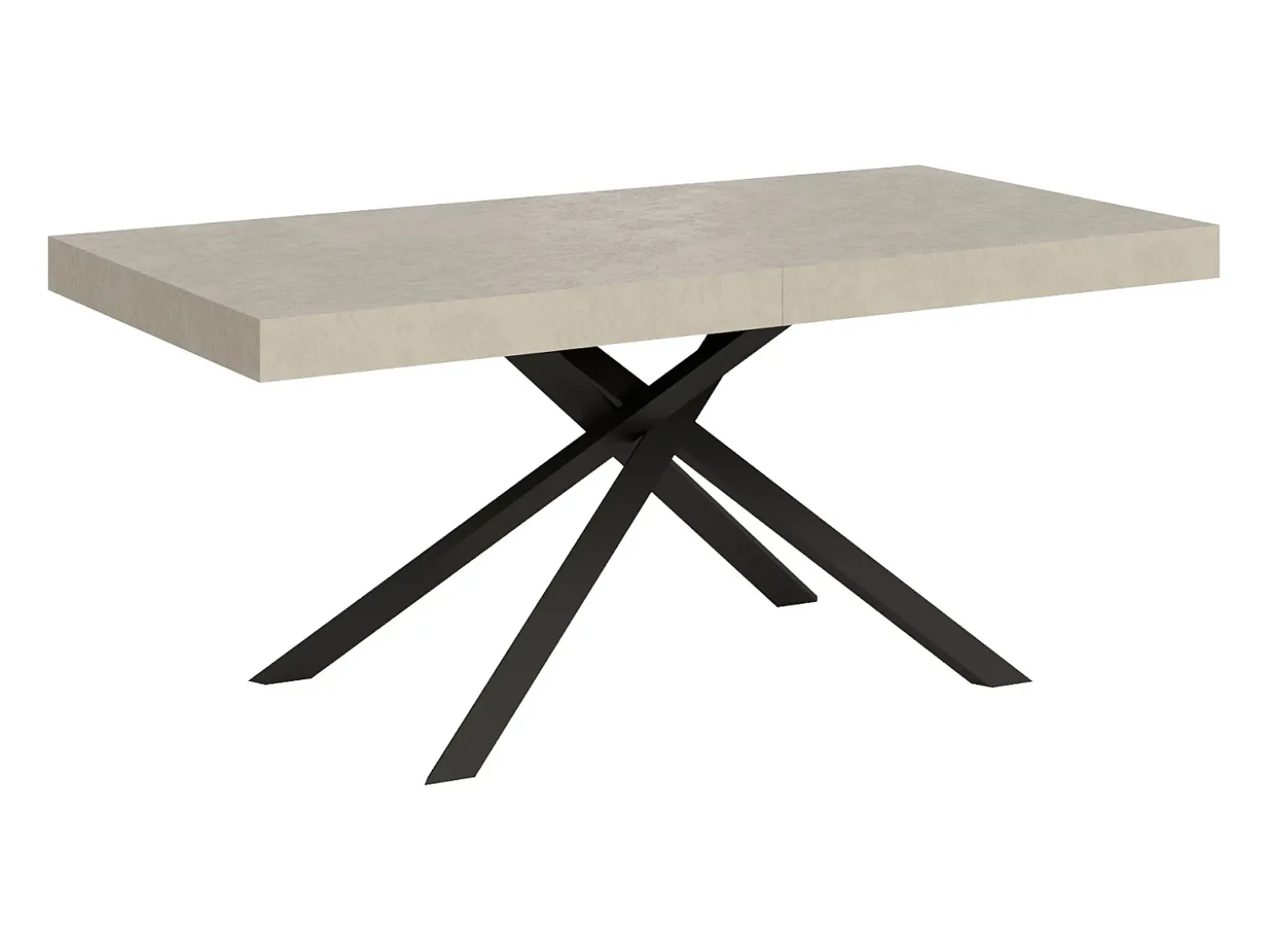 Mesa extensible 180/284x90 cm Karida cachemira patas antracita