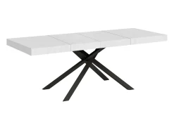 Mesa extensible 180/284x90 cm Karida Premium fresno blanco patas antracita