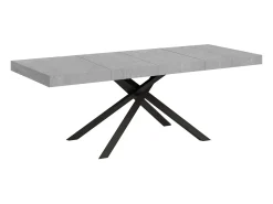 Mesa extensible 180/284x90 cm Karida Premium cemento patas antracita