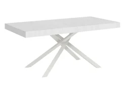 Mesa extensible 180/284x90 cm Karida fresno blanco patas blancas