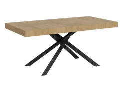 Mesa extensible 180/440x90 cm Karida roble natural patas antracita