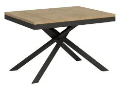 Mesa extensible 120/380x90 cm Karida Evolution roble natural estructura et patas antracita