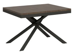 Mesa extensible 120/224x90 cm Karida Evolution nogal estructura et patas antracita