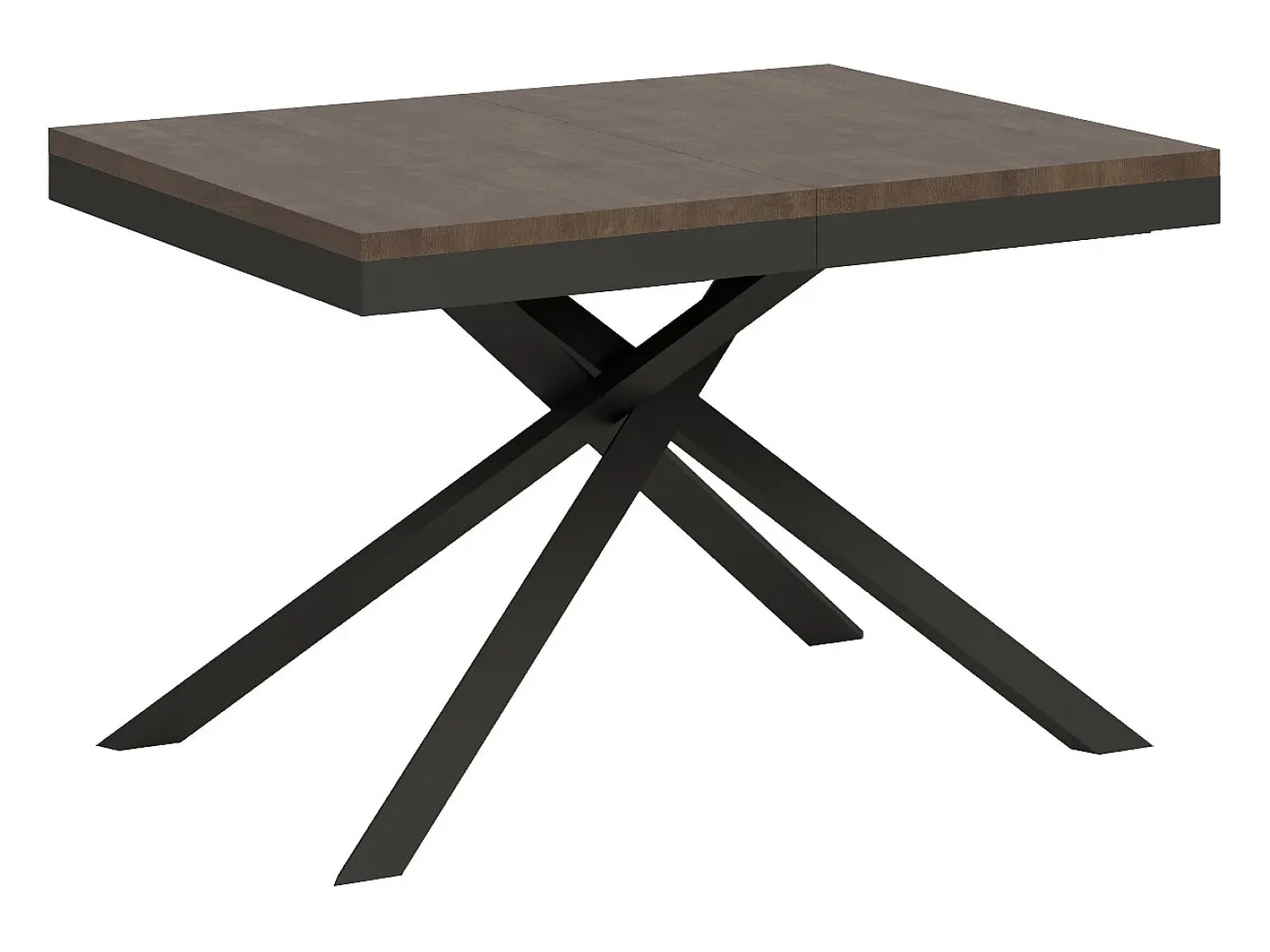 Mesa extensible 120/224x90 cm Karida Evolution nogal estructura et patas antracita