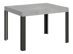 Mesa extensible 70x110/194 cm Linea Cemento estructura Antracita