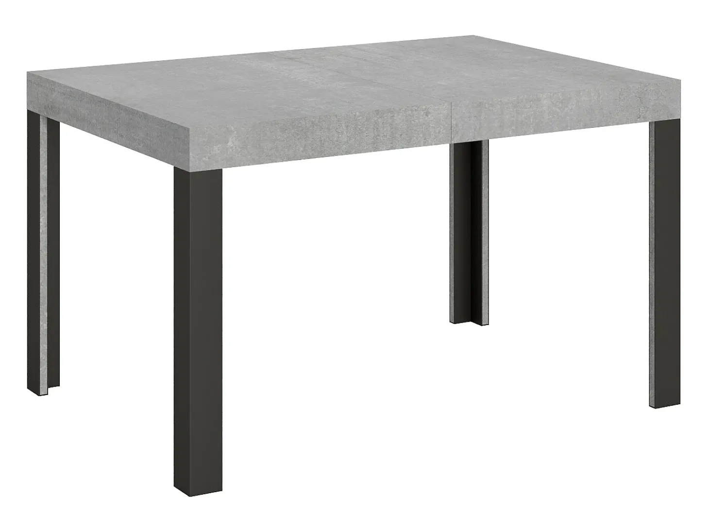 Mesa extensible 90x120/224 cm Linea Cemento estructura Antracita