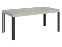 Mesa extensible 90x180/284 cm Linea Cachemira estructura Antracita