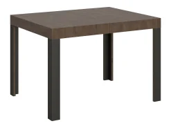 Mesa extensible 70x110/194 cm Linea Nogal estructura Antracita