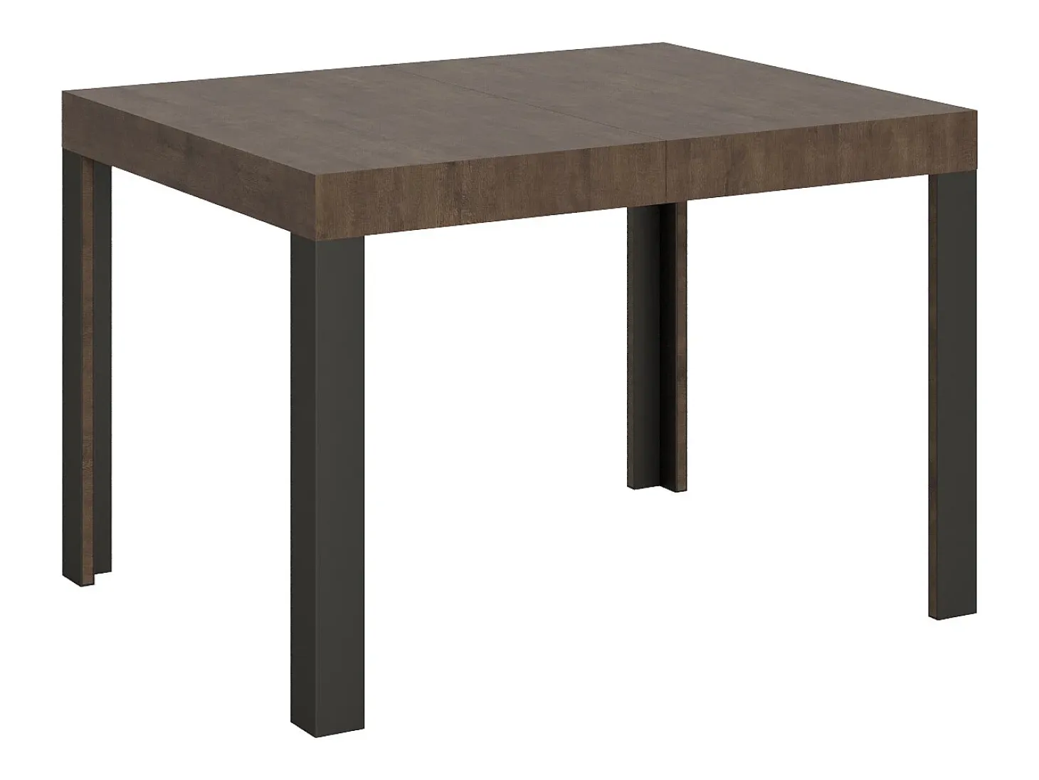 Mesa extensible 70x110/194 cm Linea Nogal estructura Antracita