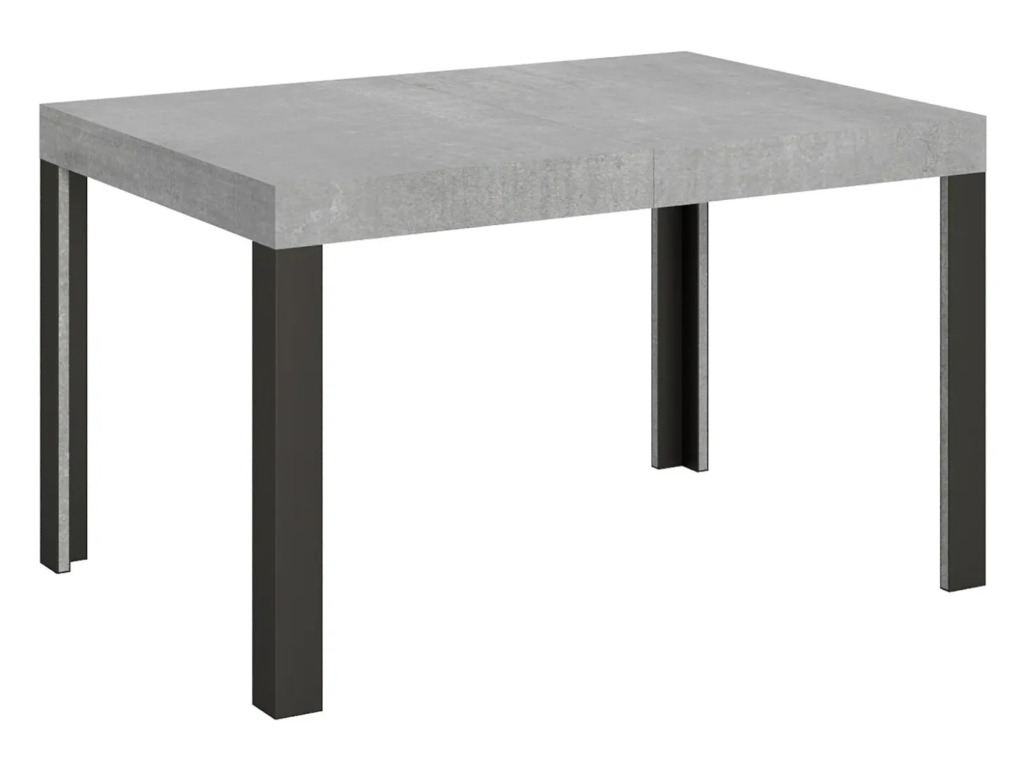 Mesa extensible 90x130/234 cm Linea Cemento estructura Antracita