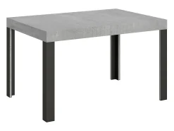 Mesa extensible 90x140/244 cm Linea Cemento estructura Antracita