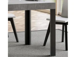 Mesa extensible 90x200/304 cm Linea Cemento estructura Antracita