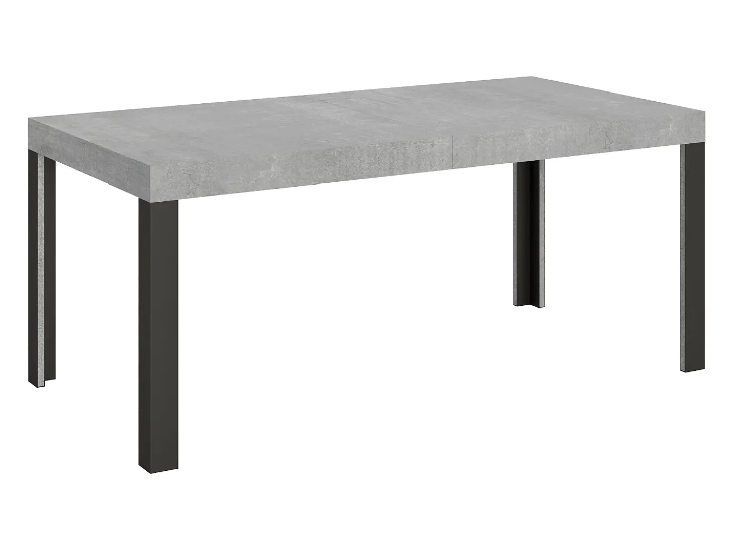 Mesa extensible 90x200/304 cm Linea Cemento estructura Antracita