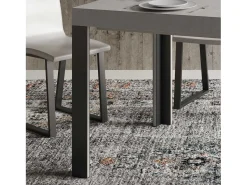 Mesa extensible 80x120/204 cm Linea Cachemira estructura Antracita