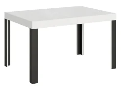 Mesa extensible 80x140/224 cm Linea Fresno Blanco estructura Antracita