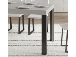 Mesa extensible 80x160/244 cm Linea Cachemira estructura Antracita