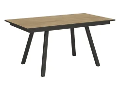 Mesa extensible 90x160/220 cm Mirhi Roble Natural estructura Antracita