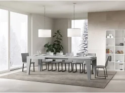 Mesa extensible 180/284x90 cm Naxy cemento