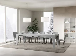 Mesa extensible 90x160/420 cm Naxy Premium Cemento