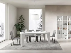 Mesa extensible 90x200/304 cm Naxy Premium Fresno Blanco