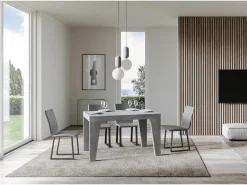 Mesa extensible 120/380x90 cm Naxy hormigón
