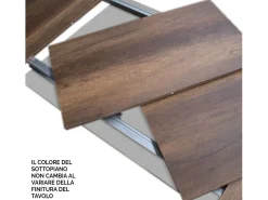 Mesa extensible 90x160/420 cm Naxy Mix Tapa Fresno Blanco - Patas Roble Nature
