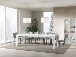 Mesa extensible 90x160/420 cm Naxy Premium Fresno Blanco