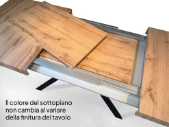 Mesa extensible 120/380x90 cm Naxy nogal