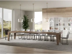 Mesa extensible 120/380x90 cm Naxy nogal