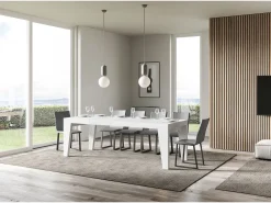 Mesa extensible 120/224x90 cm Naxy Premium fresno blanco