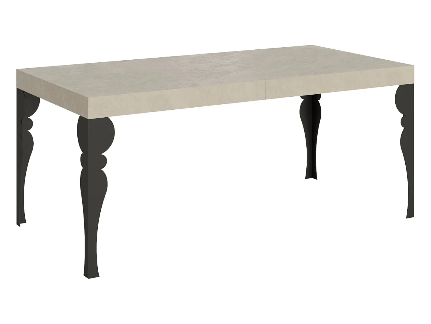 Mesa extensible 200/460x90 cm Paxon cachemira patas antracita