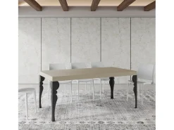 Mesa extensible 200/460x90 cm Paxon cachemira patas antracita