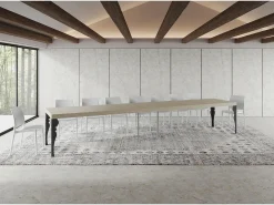 Mesa extensible 90x160/420 cm Paxon Premium cachemira patas antracita