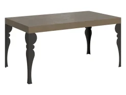 Mesa extensible 160/244x80 cm Paxon gris paloma patas antracita